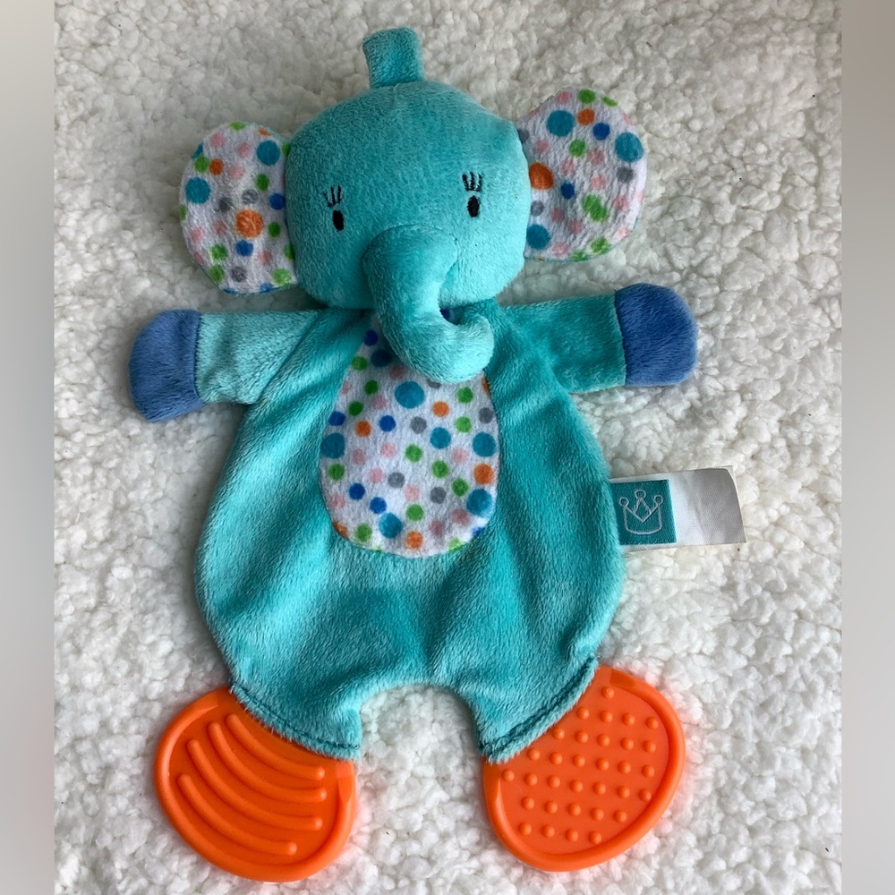 Manhattan Toy Elephant Teether Lovey Crinkle Baby Security Blanket Discontinued